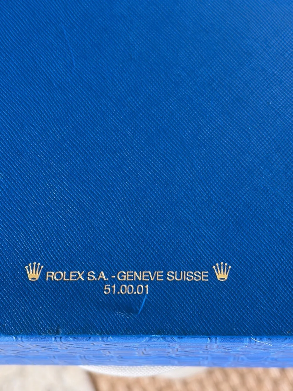 Vintage Montres Rolex S.A. Geneve Suisse Blue Jewelry/Watch Box 51.00.01